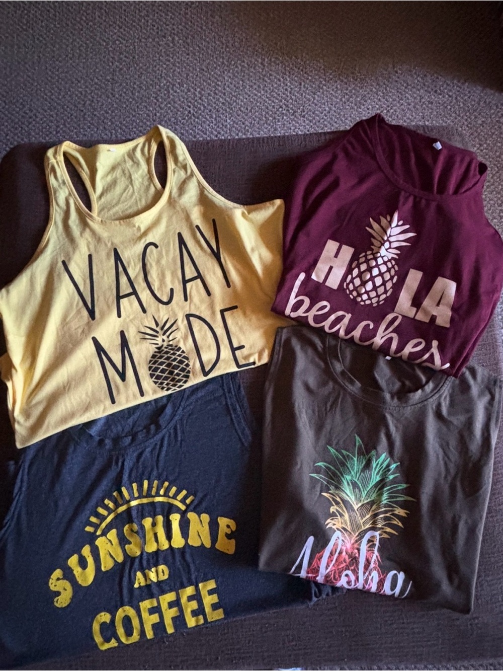 Bundle of 4 Fun Summer Sleeveless Tops